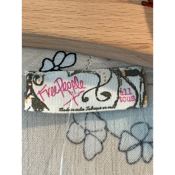 Free People Floral Kimono Cardigan Duster Boho Style Open Front Lightweight Long - Picture 6 of 7